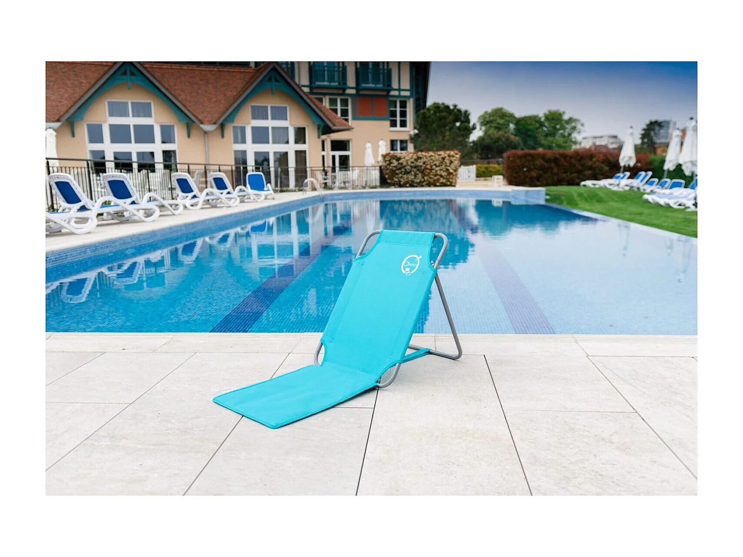 Lot de 2 chaises dossiers de plage pliables - O'Beach - Dimensions : 163 x 45 x 44 cm