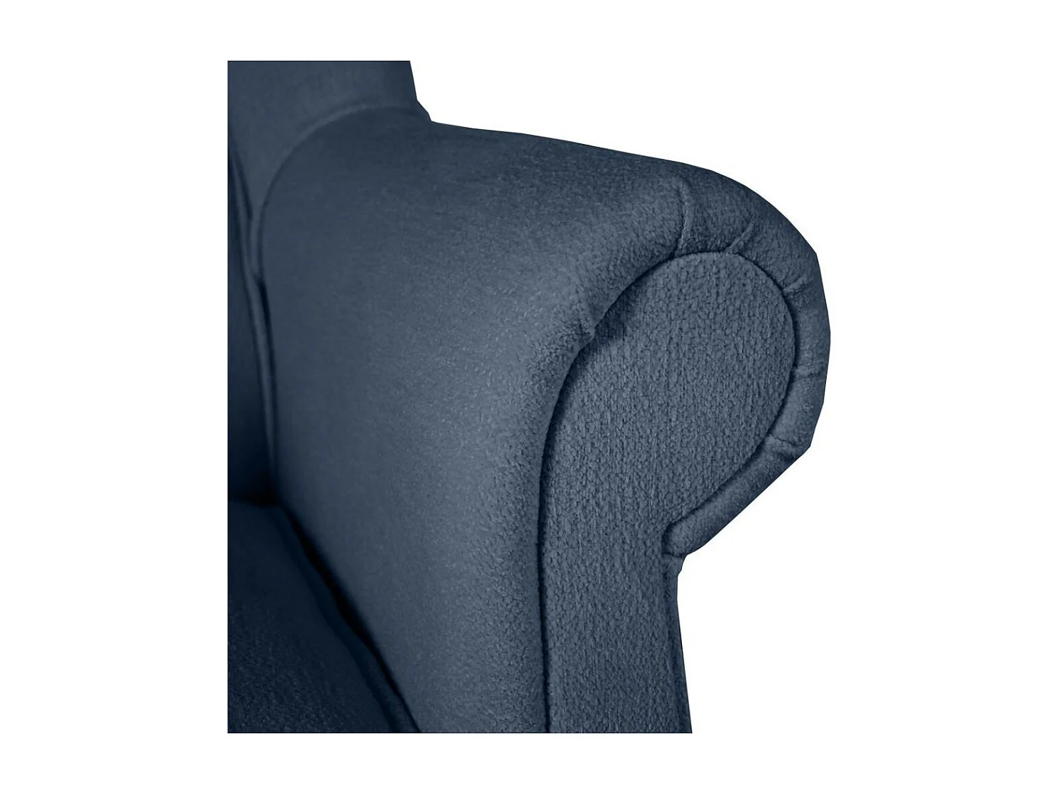 OHRENSESSEL Leonardo donkerblauw bouclé-stof