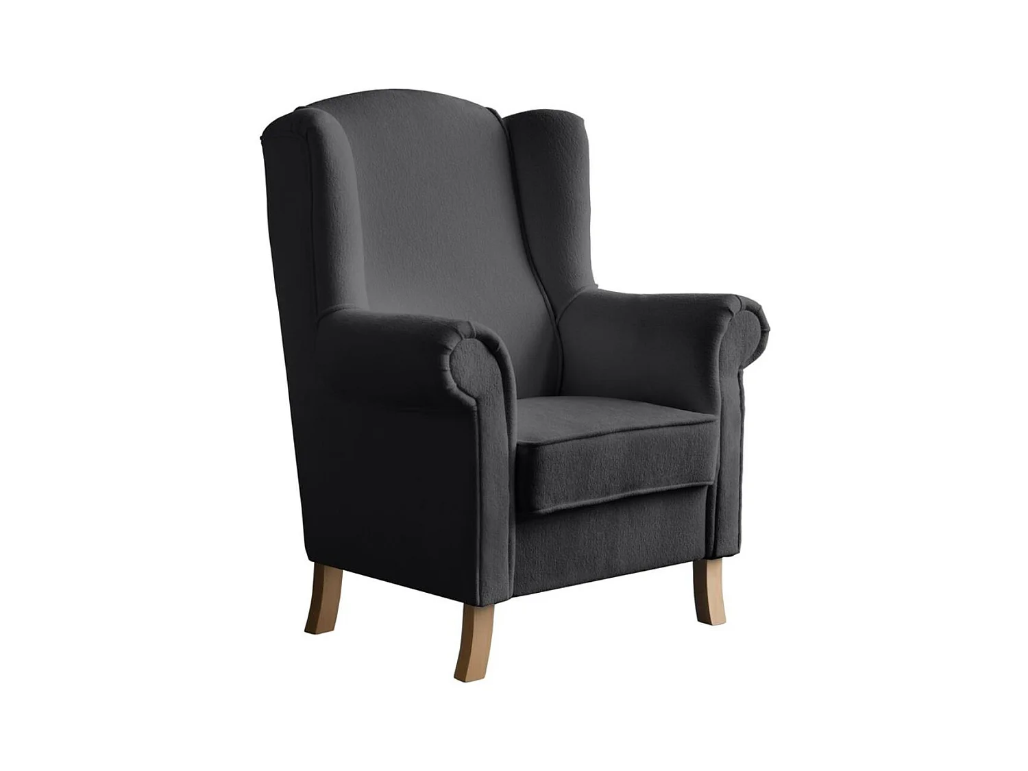 OHRENSESSEL Leonardo dunkelgrau boucle-stoff