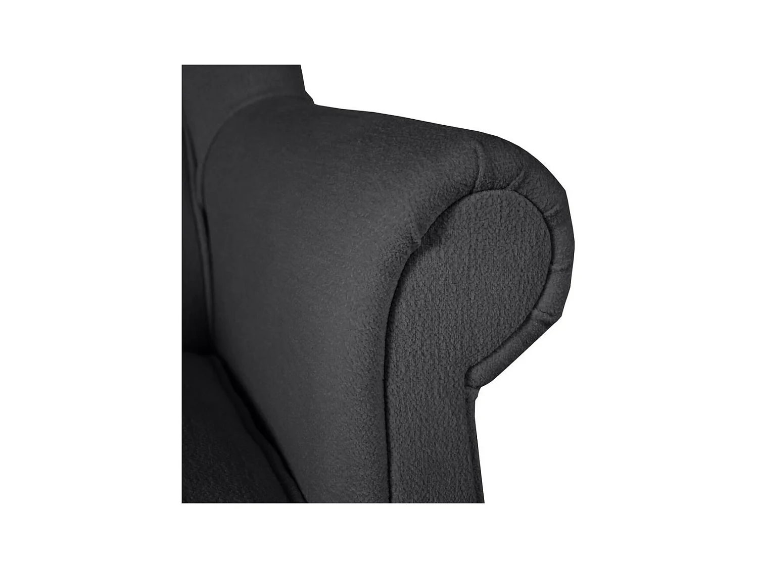 OHRENSESSEL Leonardo dunkelgrau boucle-stoff