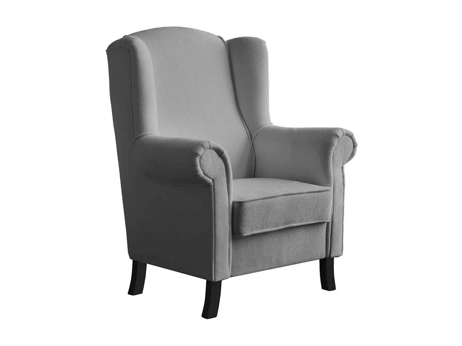 OHRENSESSEL Leonardo grijs bouclé stof