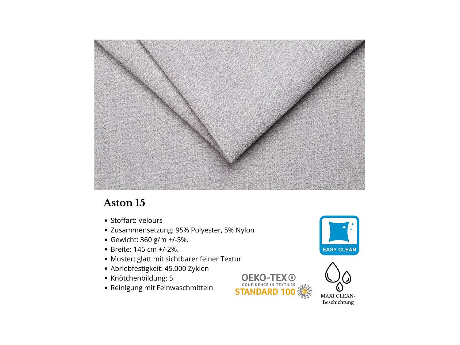 FAUTEUIL D'OREILLES Leonardo gris clair