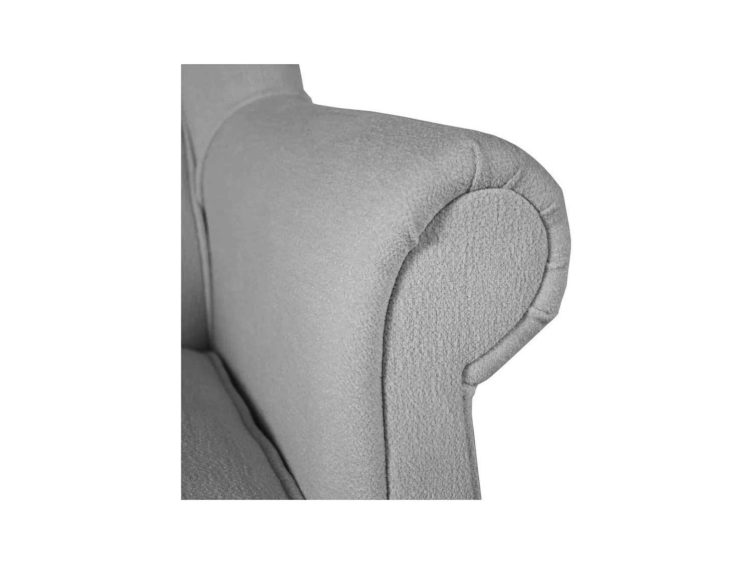 OHRENSESSEL Leonardo hellgrau boucle-stoff