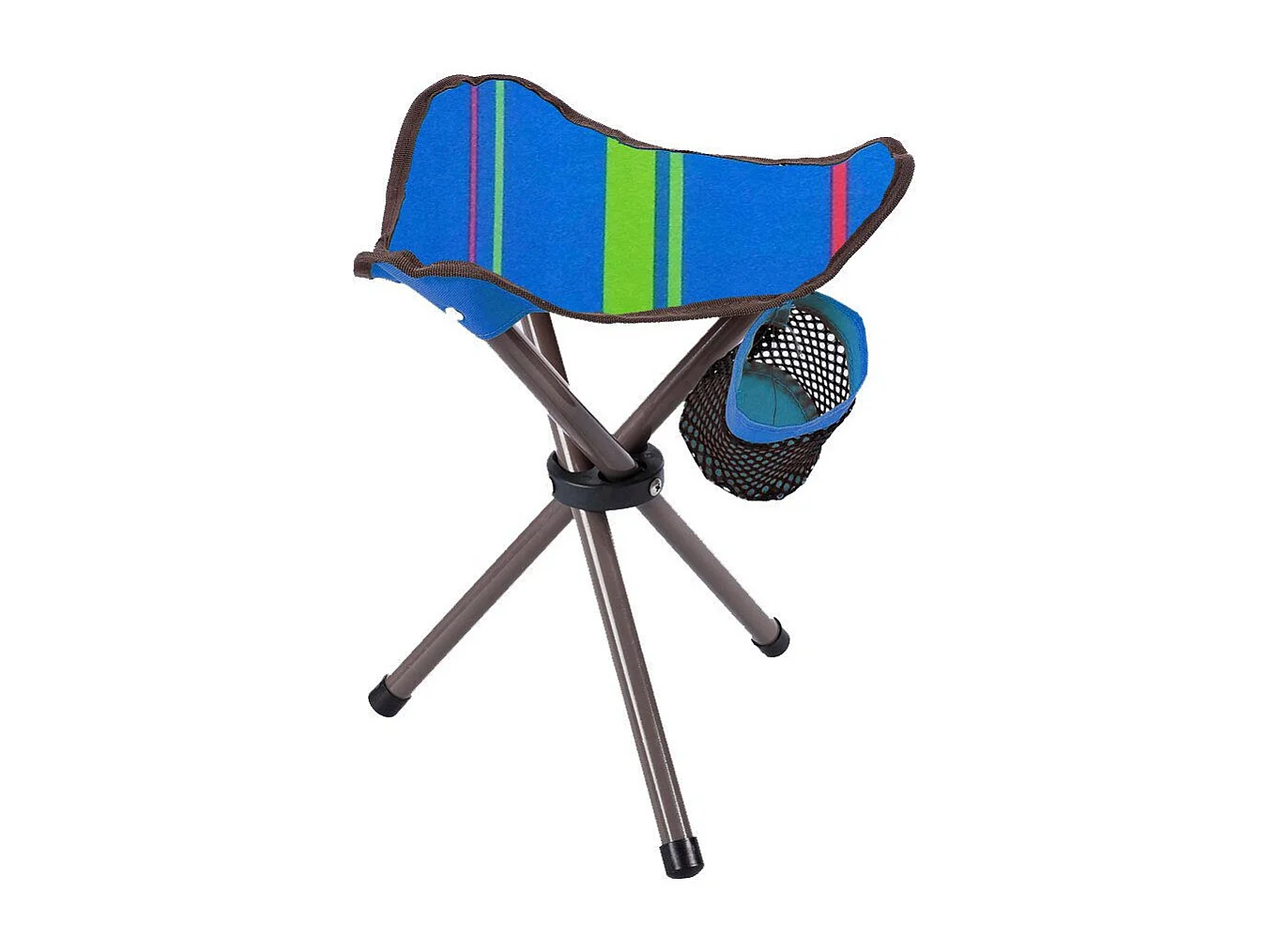 Lot de 2 sièges pliables 3 pieds de camping - O'Camp - Dimensions : 32 x 38 x 32 cm