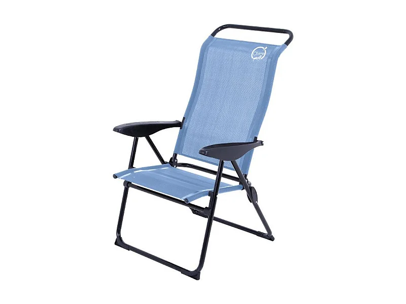 Klappbarer 5-Positionen-Campingstuhl - O'Camp - Blau - Abmessungen: 70 x 62 x 105 cm