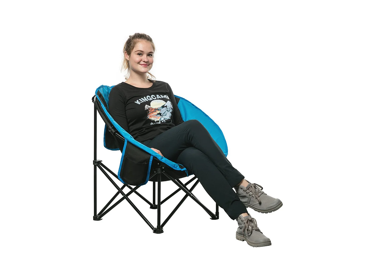 Fauteuil de camping - Kingcamp - Forme Lune - 70 x 84 x 80 cm