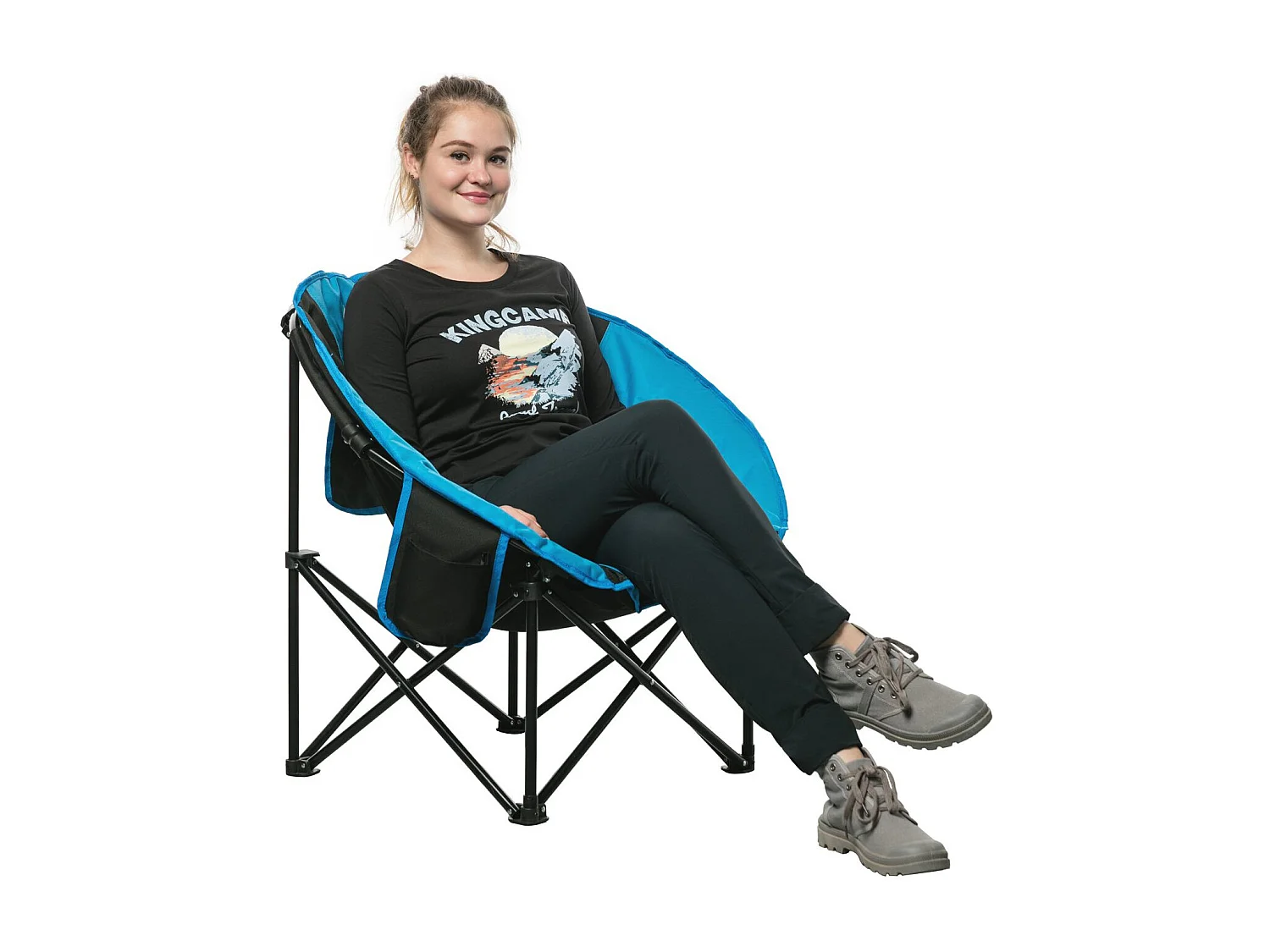 Fauteuil de camping - Kingcamp - Forme Lune - 70 x 84 x 80 cm