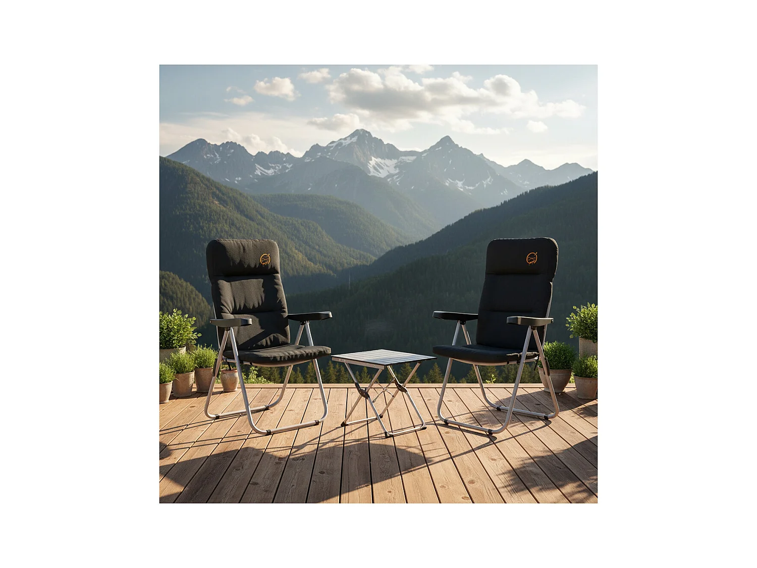 Fauteuil de camping confort pliable - O'Camp - Multipositions - Dimensions : 70 x 105 x 62 cm