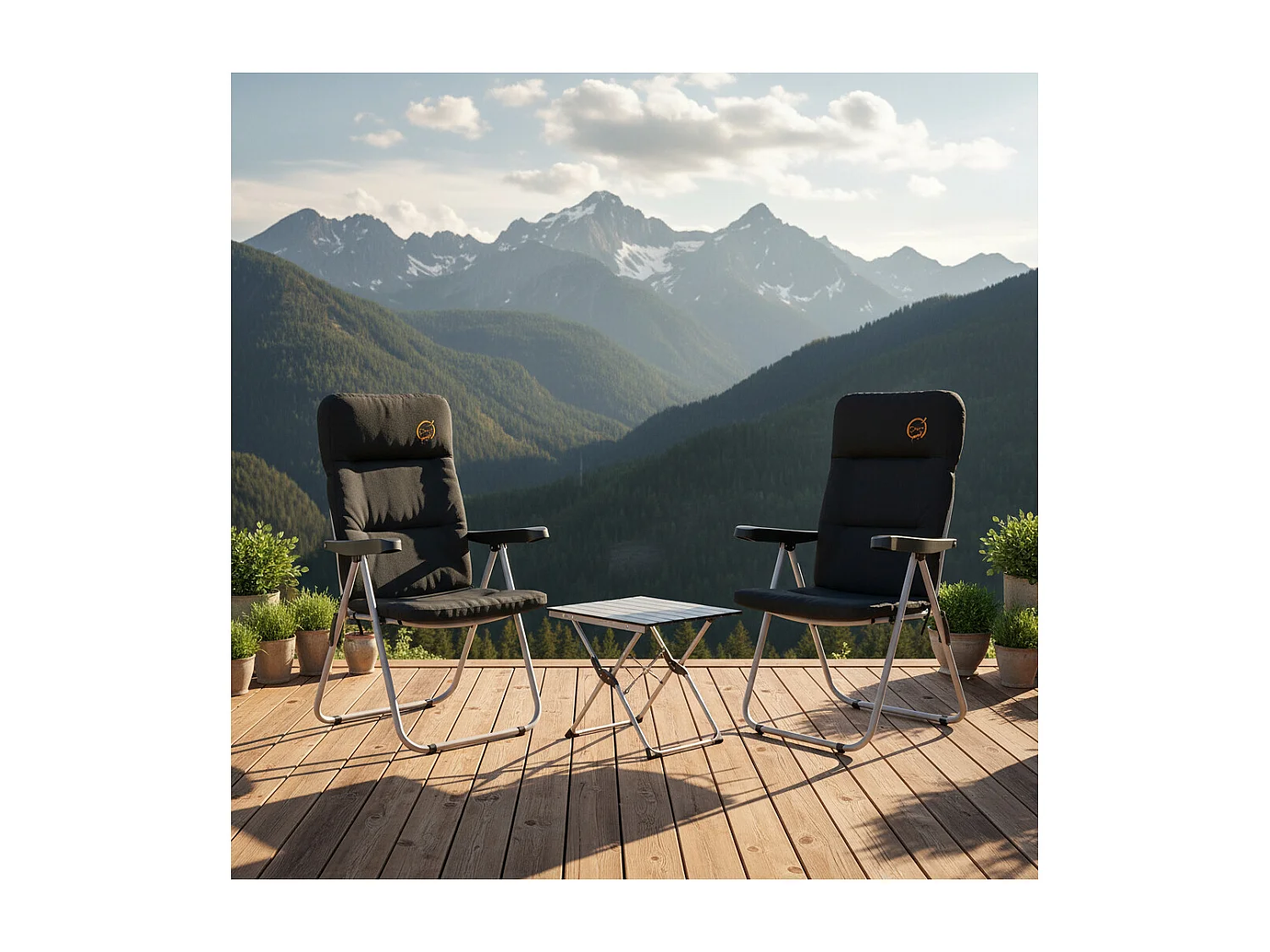 Komfortabler faltbarer Campingstuhl - O'Camp - Multipositionen - Abmessungen: 70 x 62 x 105 cm