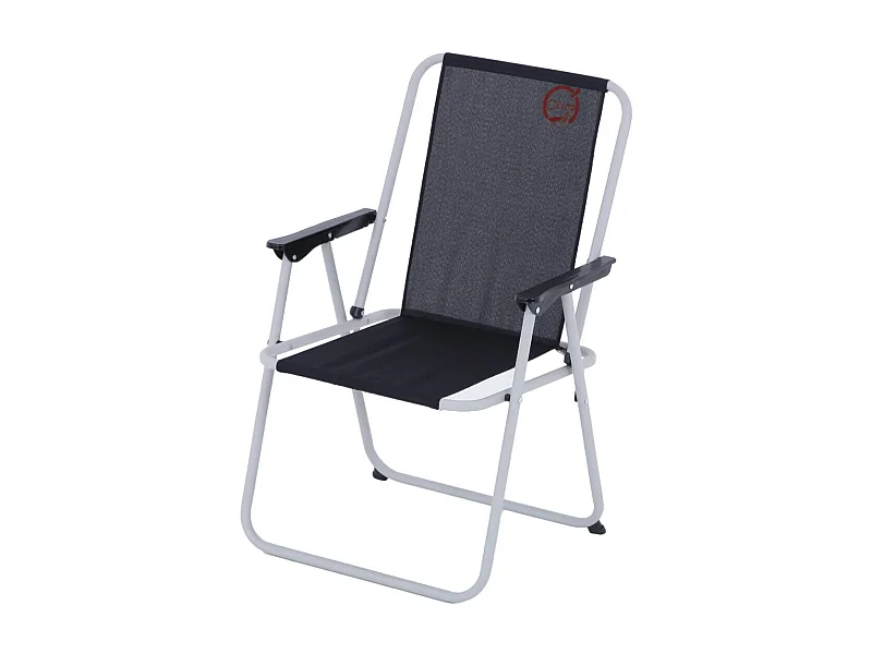 Fauteuil piccolo de camping pliable - O'Camp - Noir - Dimensions : 57 x 80 x 55 cm