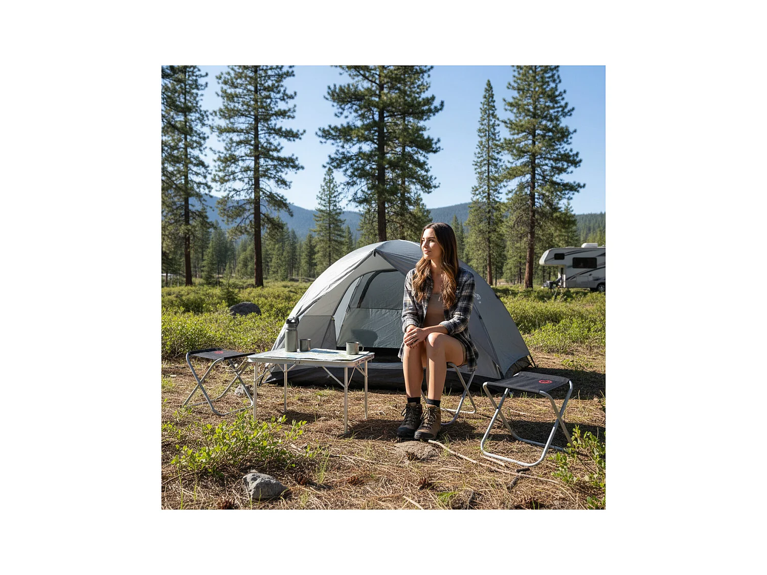 Sedile pieghevole da campeggio per la pesca - O'Camp - Dimensioni: 37 x 37 x 42 cm