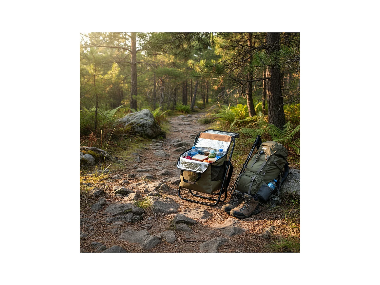 Zusammenklappbarer Campingstuhl - Koh Lanta - Fach mit Kühltasche