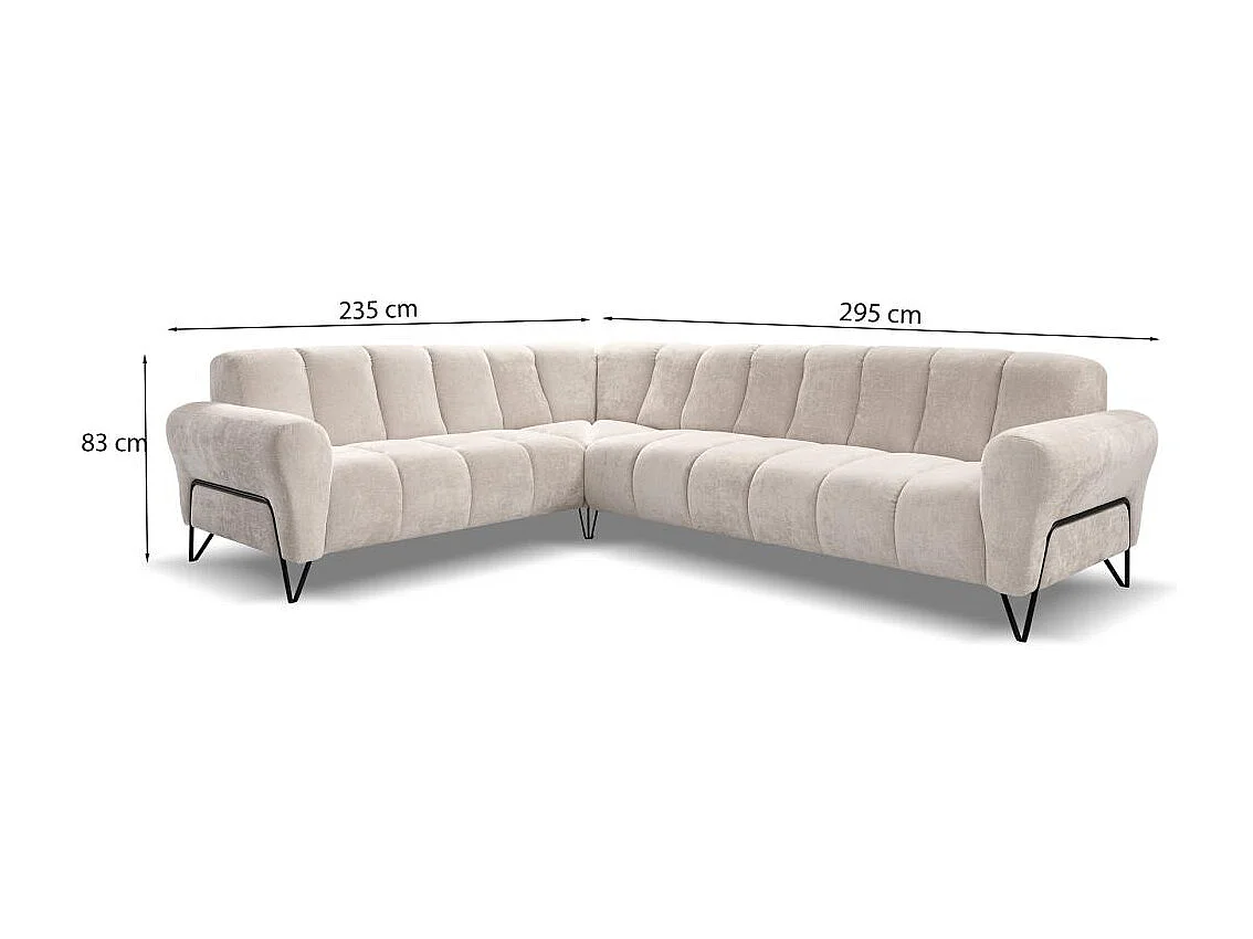 ECKSOFA Volare ohne Schlaffunktion hellgrau rechts