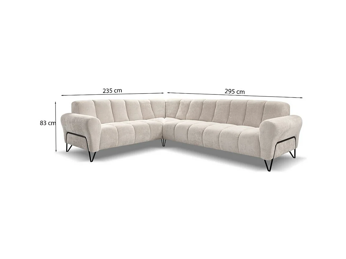 Hoekbank Volare zonder slaapfunctie beige links