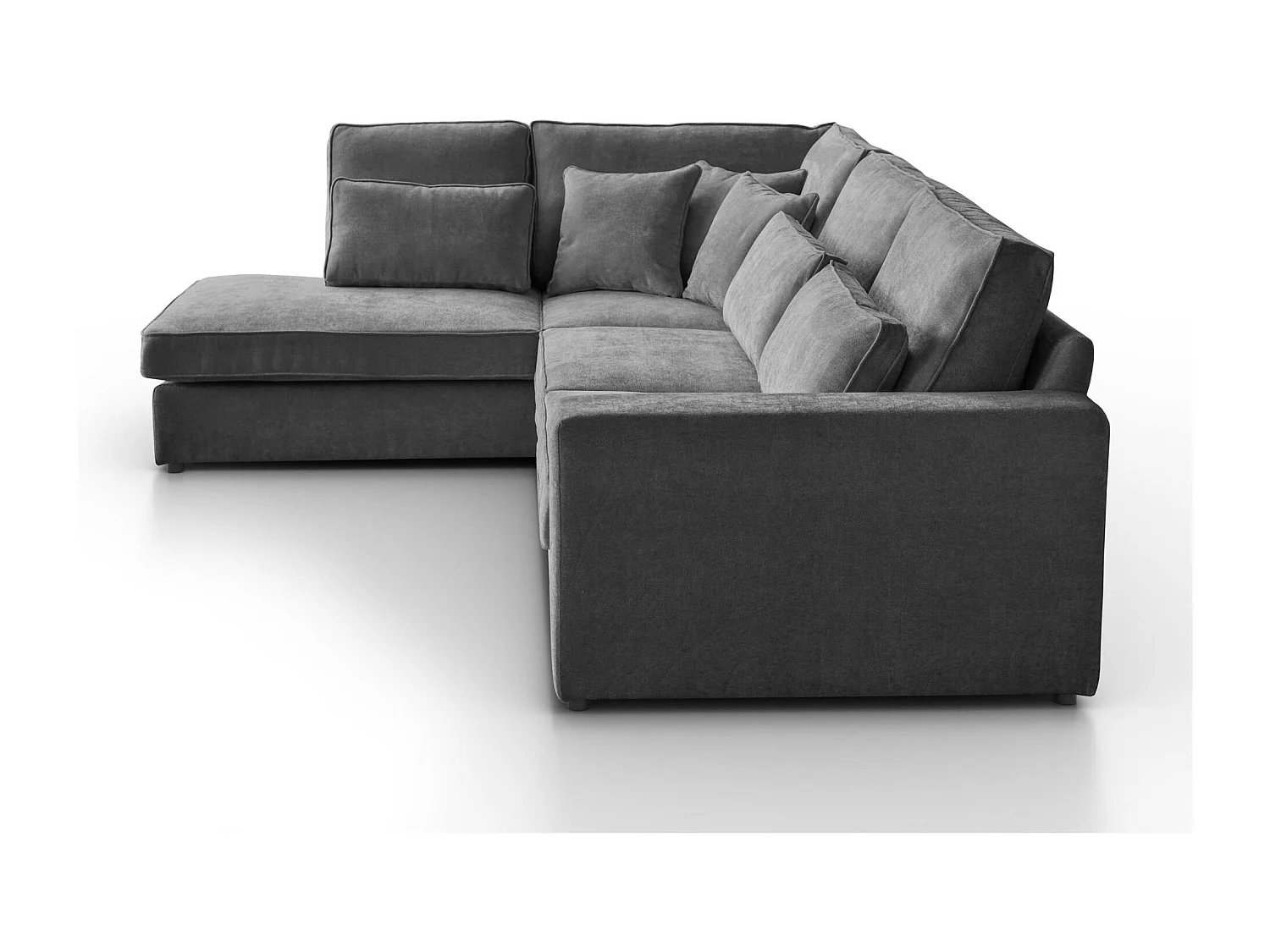 ECKSOFA Parma ohne Schlaffunktion grau links