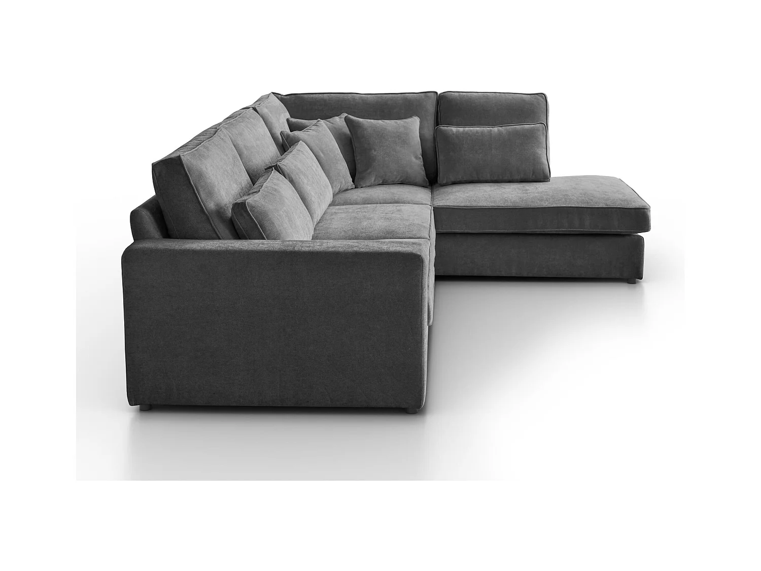CANAPE Parma sans fonction sommeil gris à droite