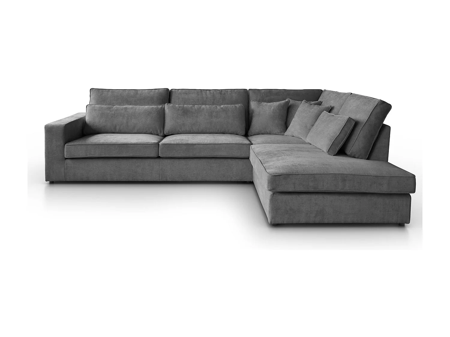 ECKSOFA Parma ohne Schlaffunktion grau rechts