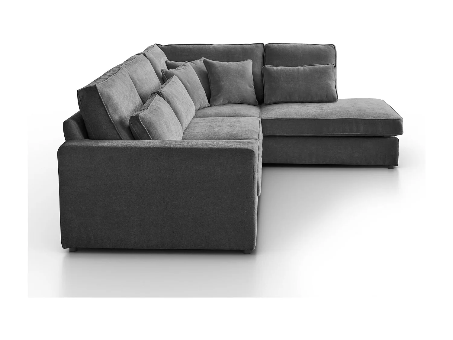 ECKSOFA Parma ohne Schlaffunktion grau rechts