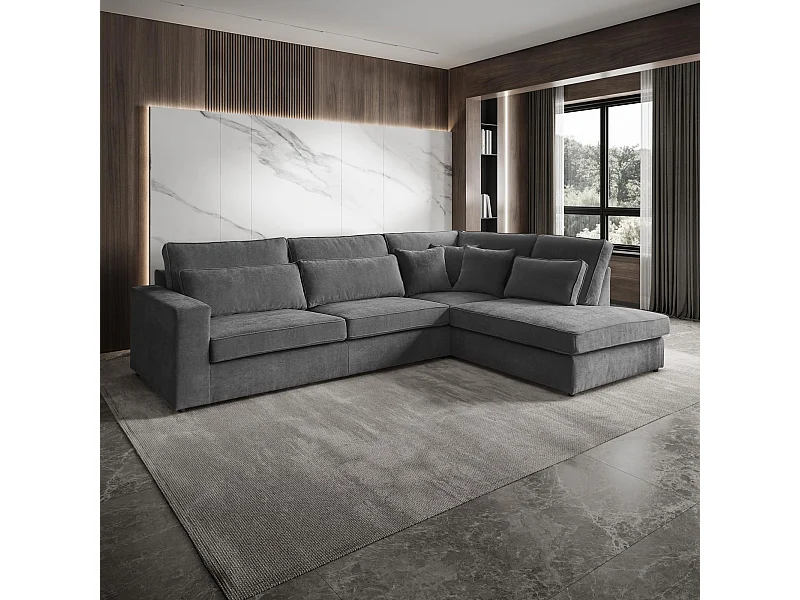 ECKSOFA Parma ohne Schlaffunktion grau rechts