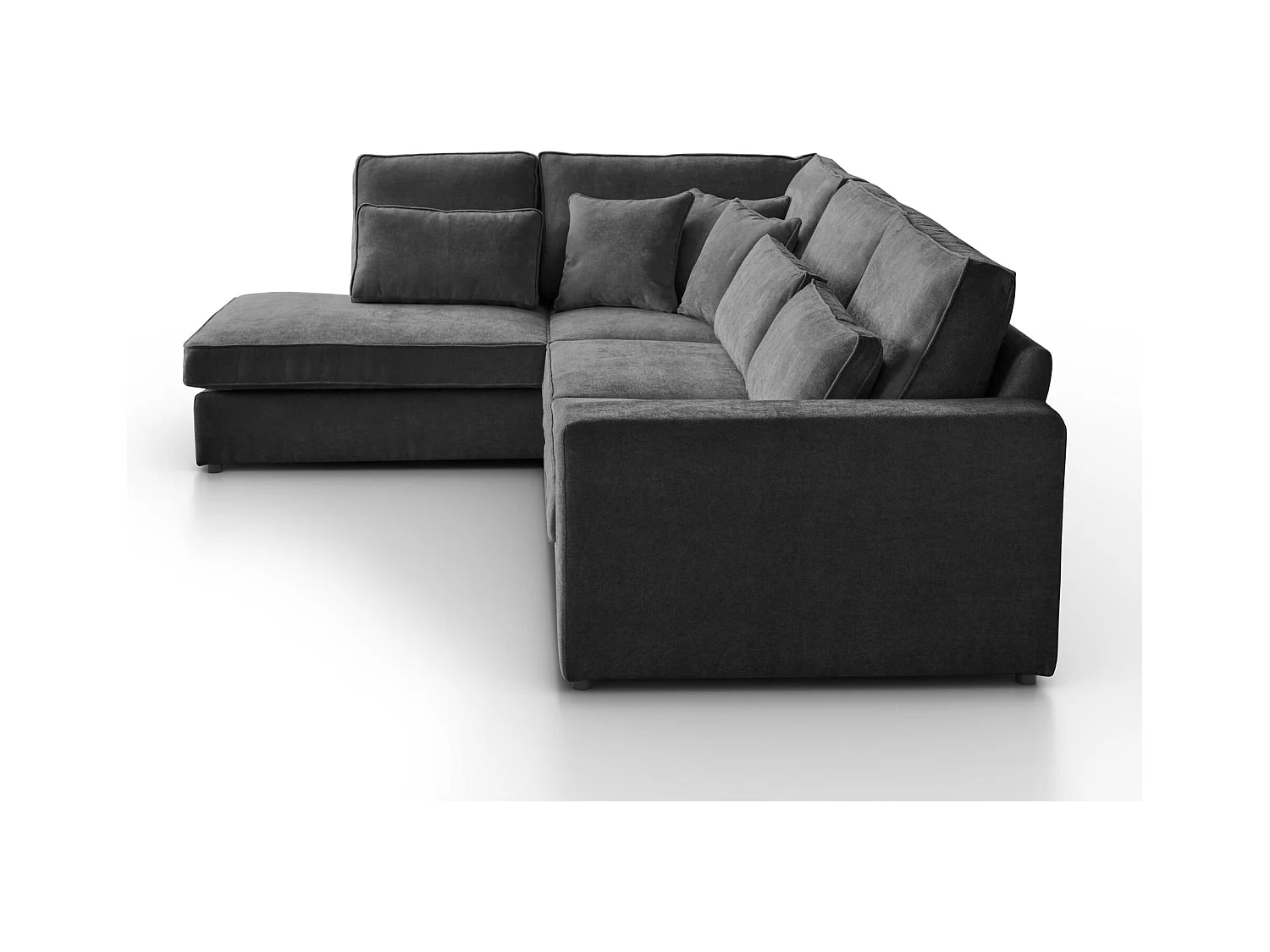 ECKSOFA Parma ohne Schlaffunktion dunkelgrau links