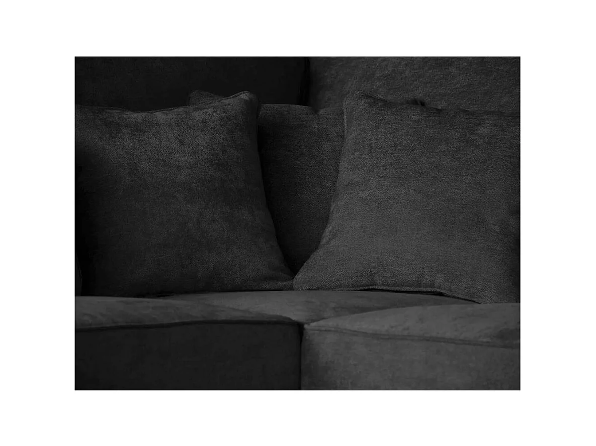 CANAPE Parma sans fonction sommeil noir gauche