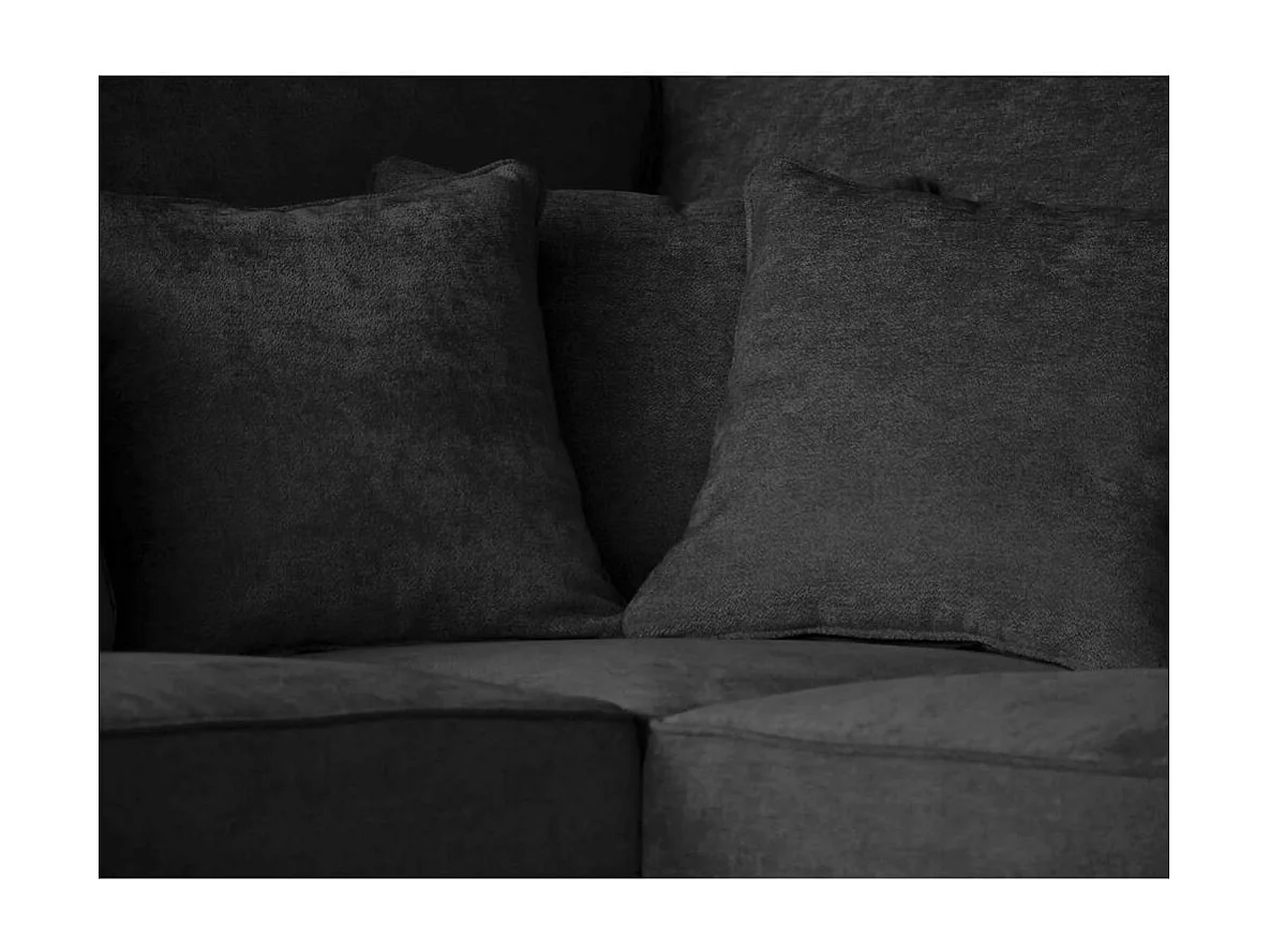 ECKSOFA Parma ohne Schlaffunktion schwarz links