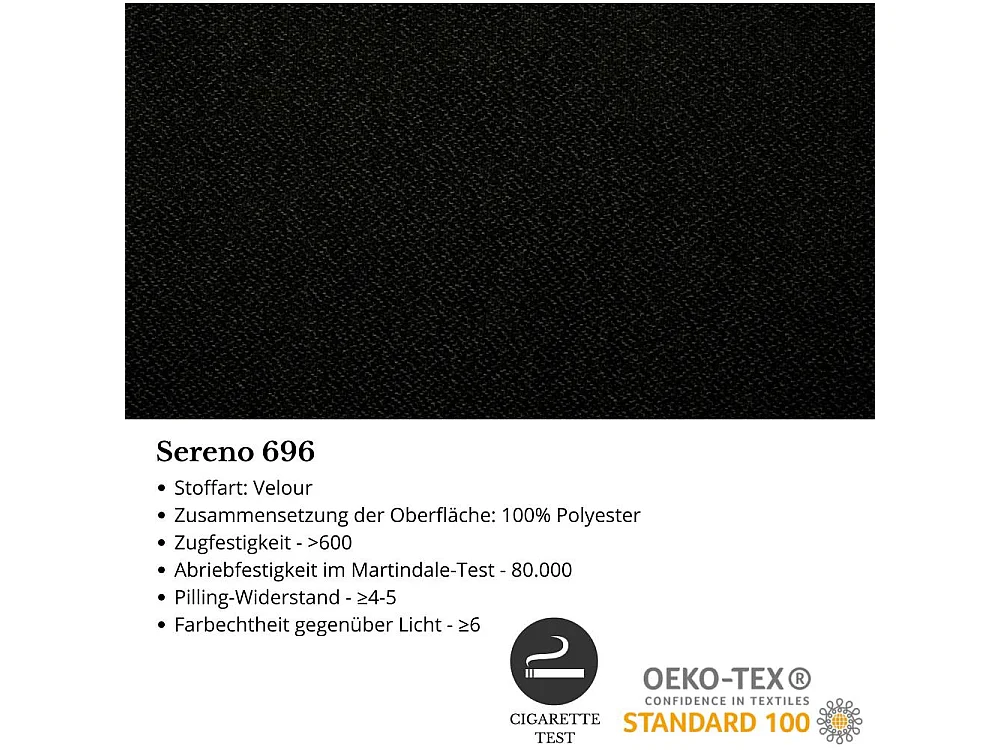 ECKSOFA Parma ohne Schlaffunktion schwarz links