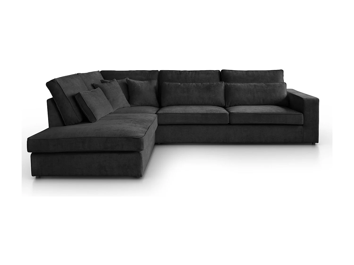 CANAPE Parma sans fonction sommeil noir gauche