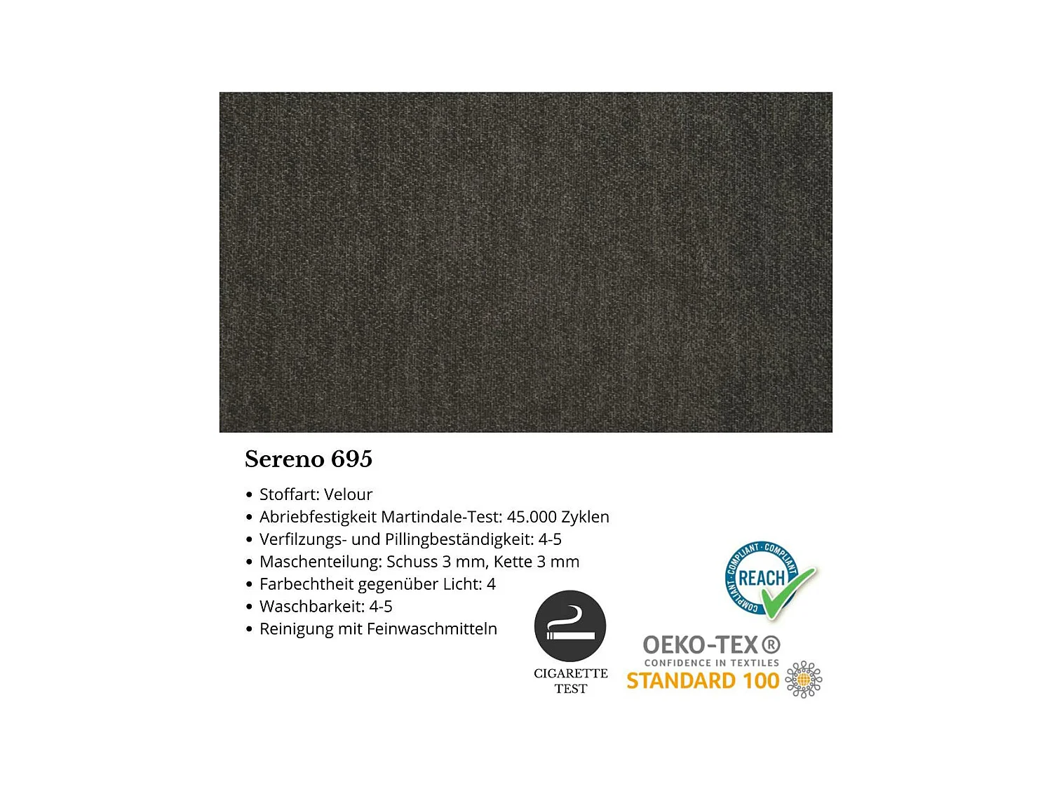 CANAPE Parma sans fonction de couchage gris foncé à droite