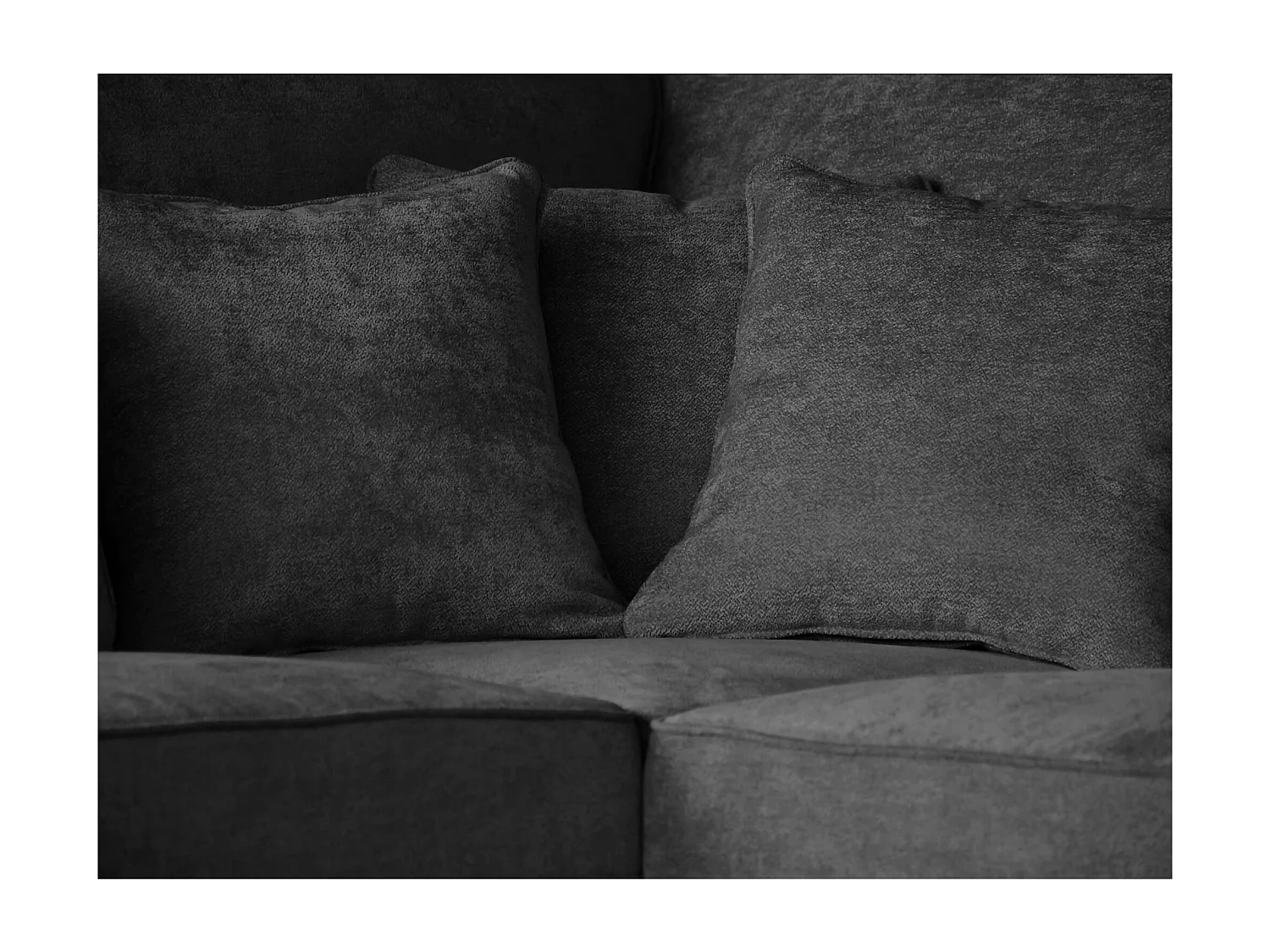 CANAPE Parma sans fonction de couchage gris foncé à droite