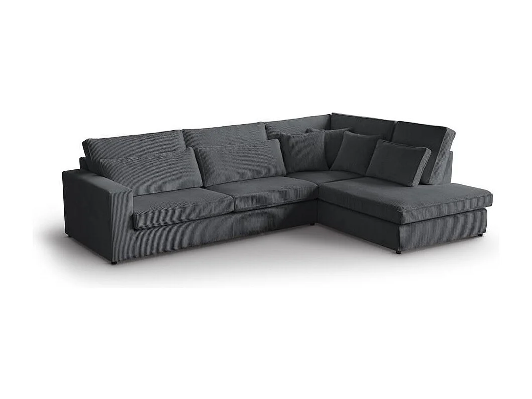 CANAPE Parma sans fonction de couchage gris foncé à droite