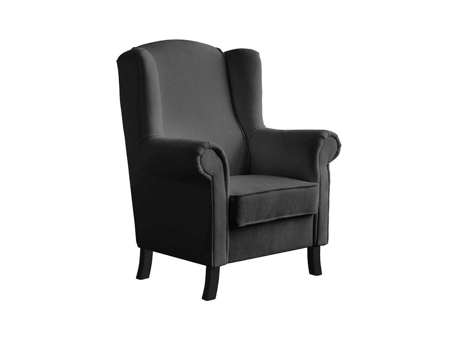 OHRENSESSEL Leonardo donkergrijs bouclé-stof