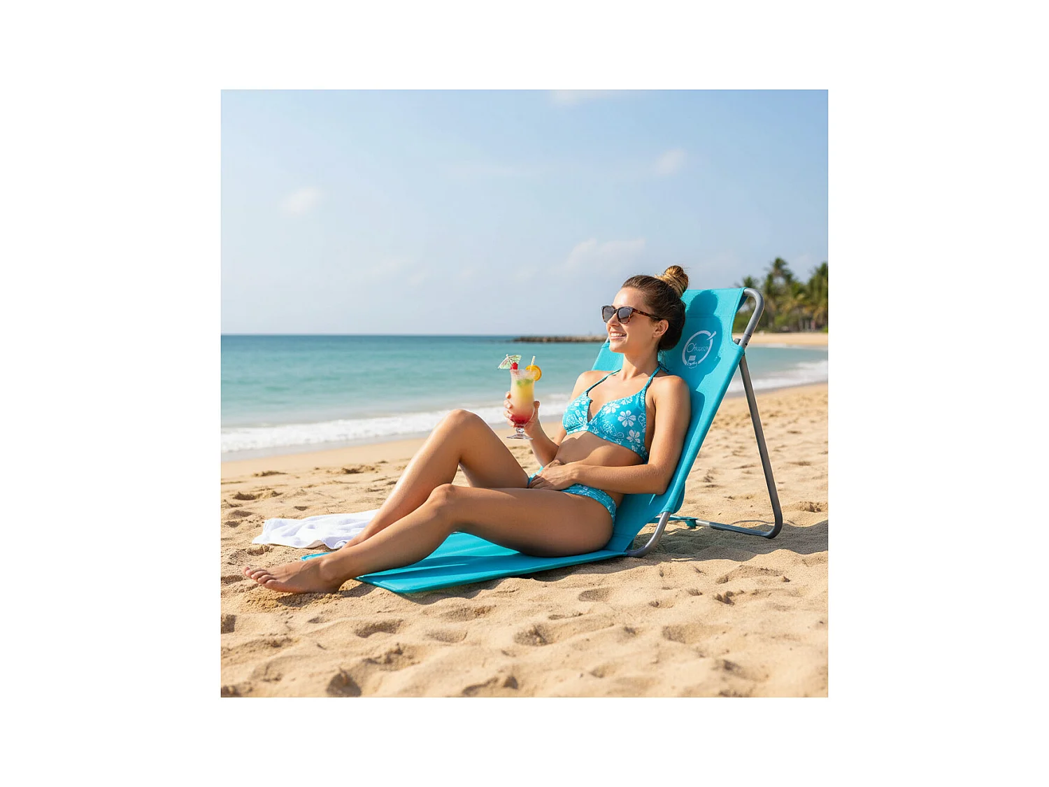 O'Beach Opvouwbare strandstoel - - Afmetingen: 45 x 163 x 44 cm