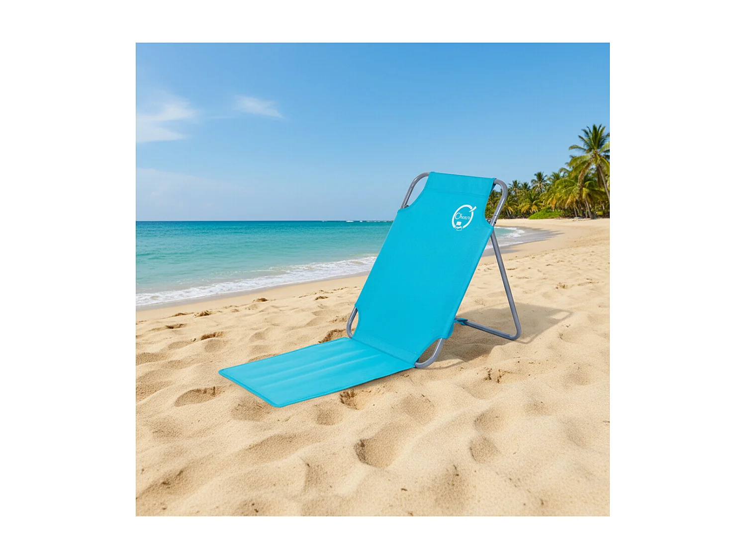 Chaise dossier de plage pliable - O'Beach - Dimensions : 163 x 45 x 44 cm