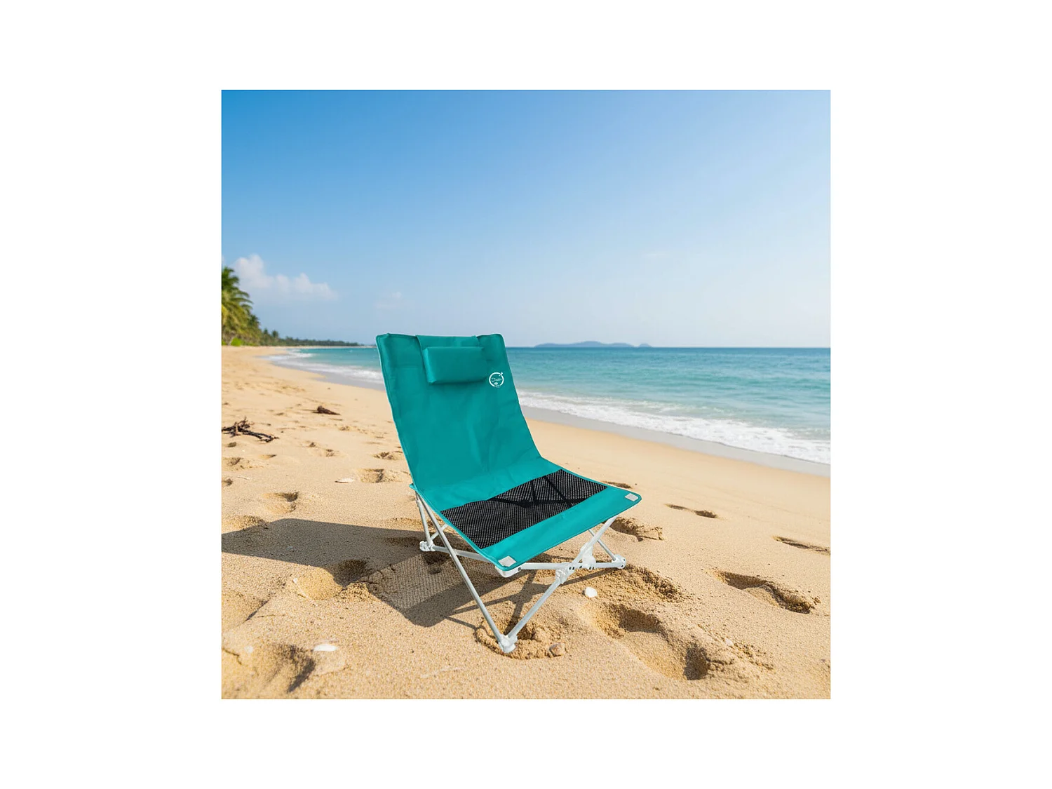 Siège de plage pliable - O'Beach - Housse de transport inclus - Dimensions : 40 x 70 x 40 cm