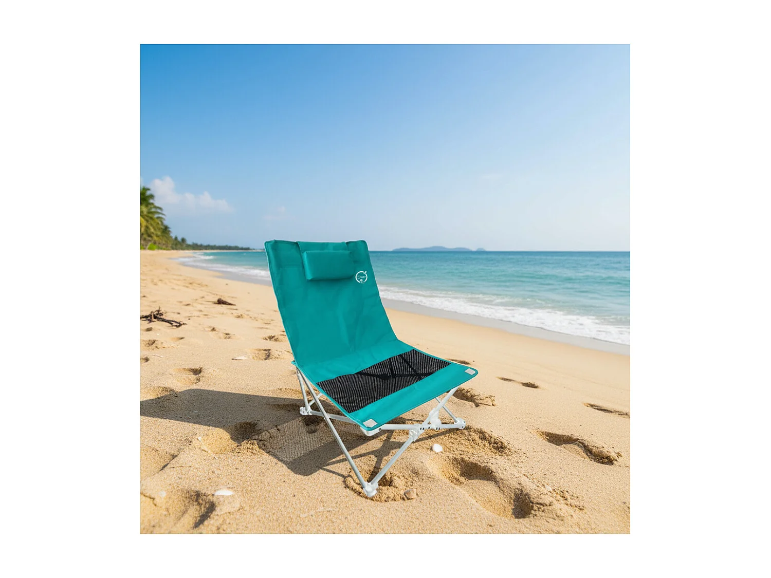 Siège de plage pliable - O'Beach - Housse de transport inclus - Dimensions : 40 x 70 x 40 cm