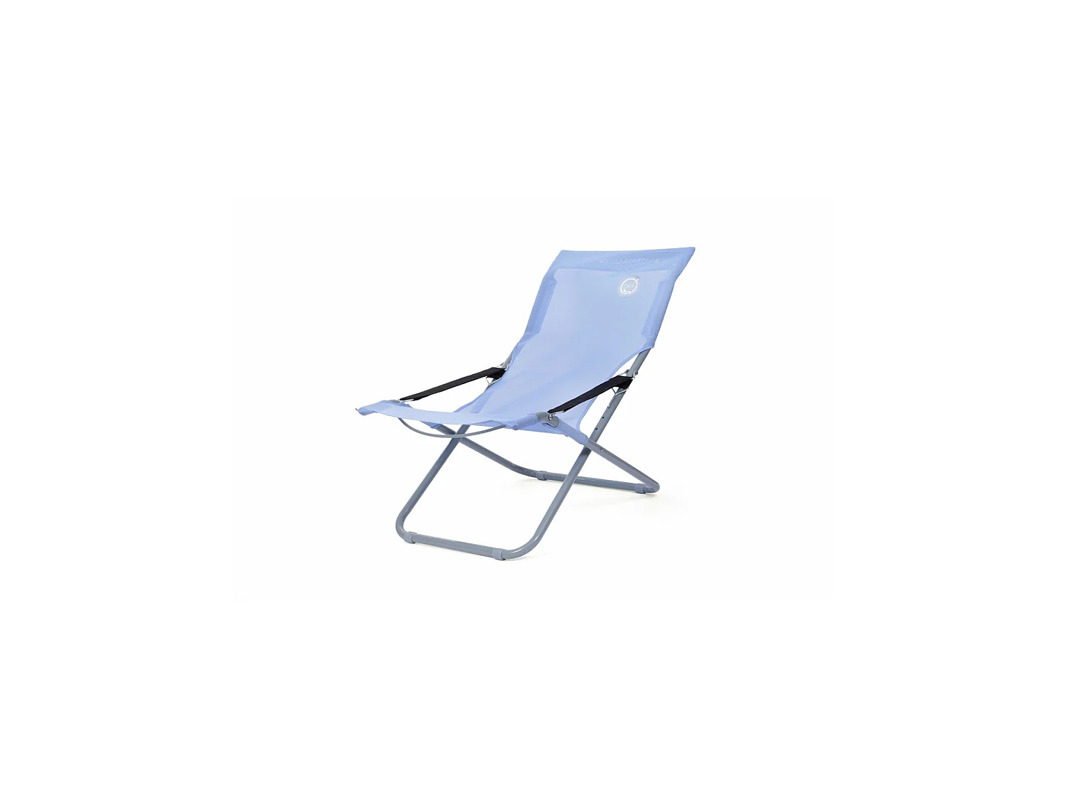 Sillón reclinable de jardín plegable de 3 posiciones - O'Sun - Azul - Dimensiones: 94 x 62 x 102 cm