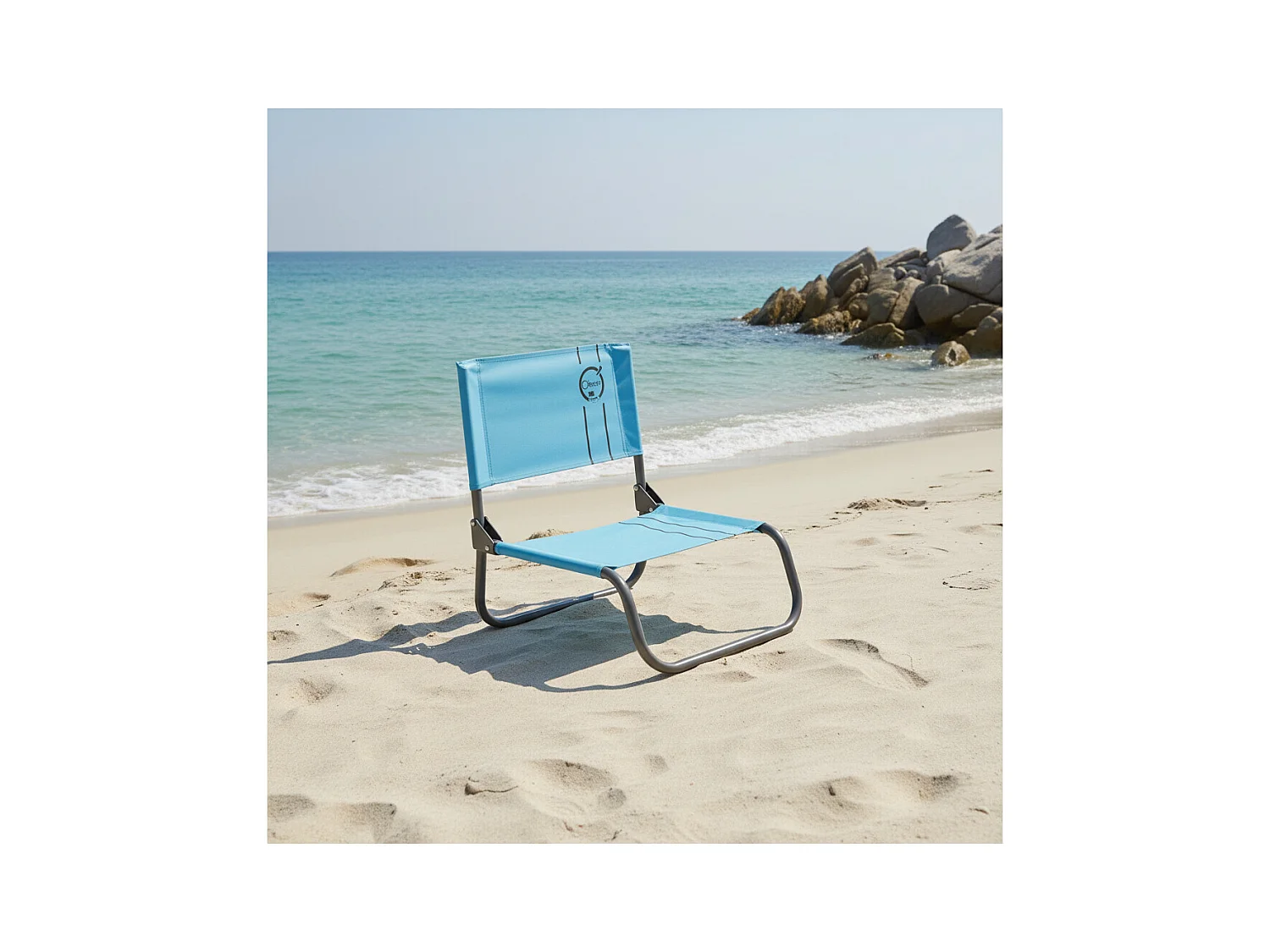 Lot de 2 chaises cale-dos de plage 1 pliure - O'Beach - Dimensions : 40 x 50 x 45 cm