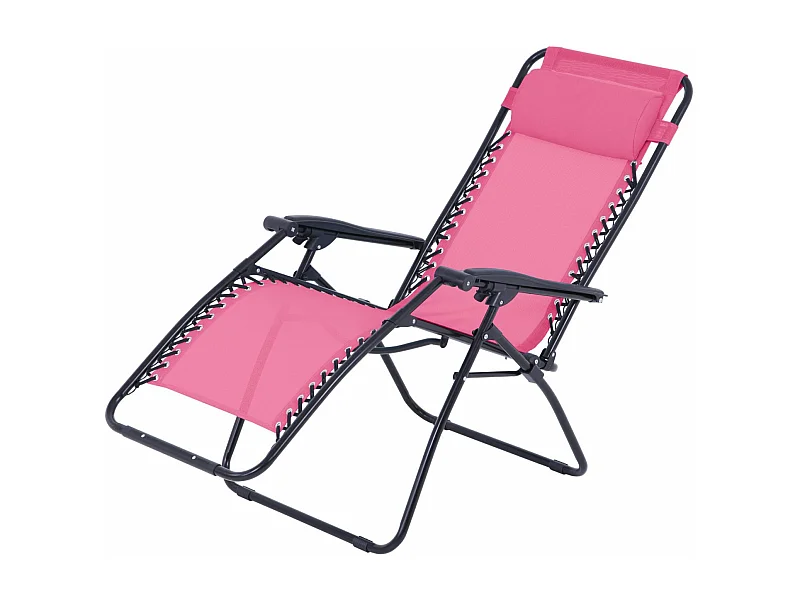 Fauteuil relax de jardin - O'Colors - Multi positions - Rose