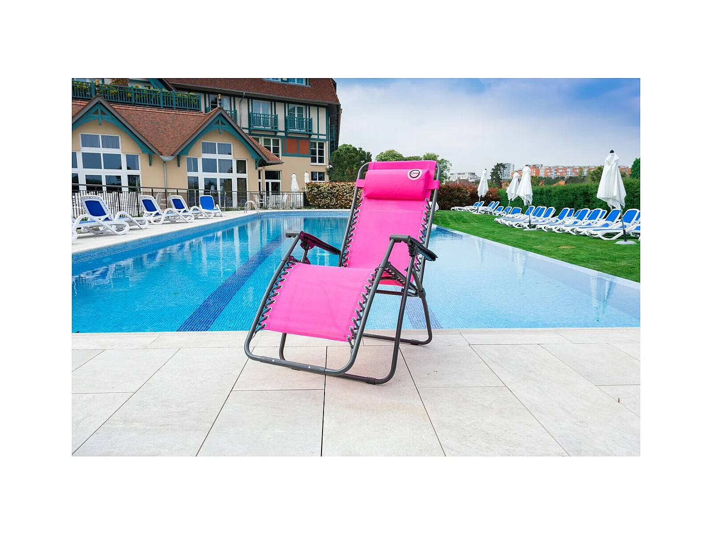 Fauteuil relax de jardin - O'Colors - Multi positions - Rose