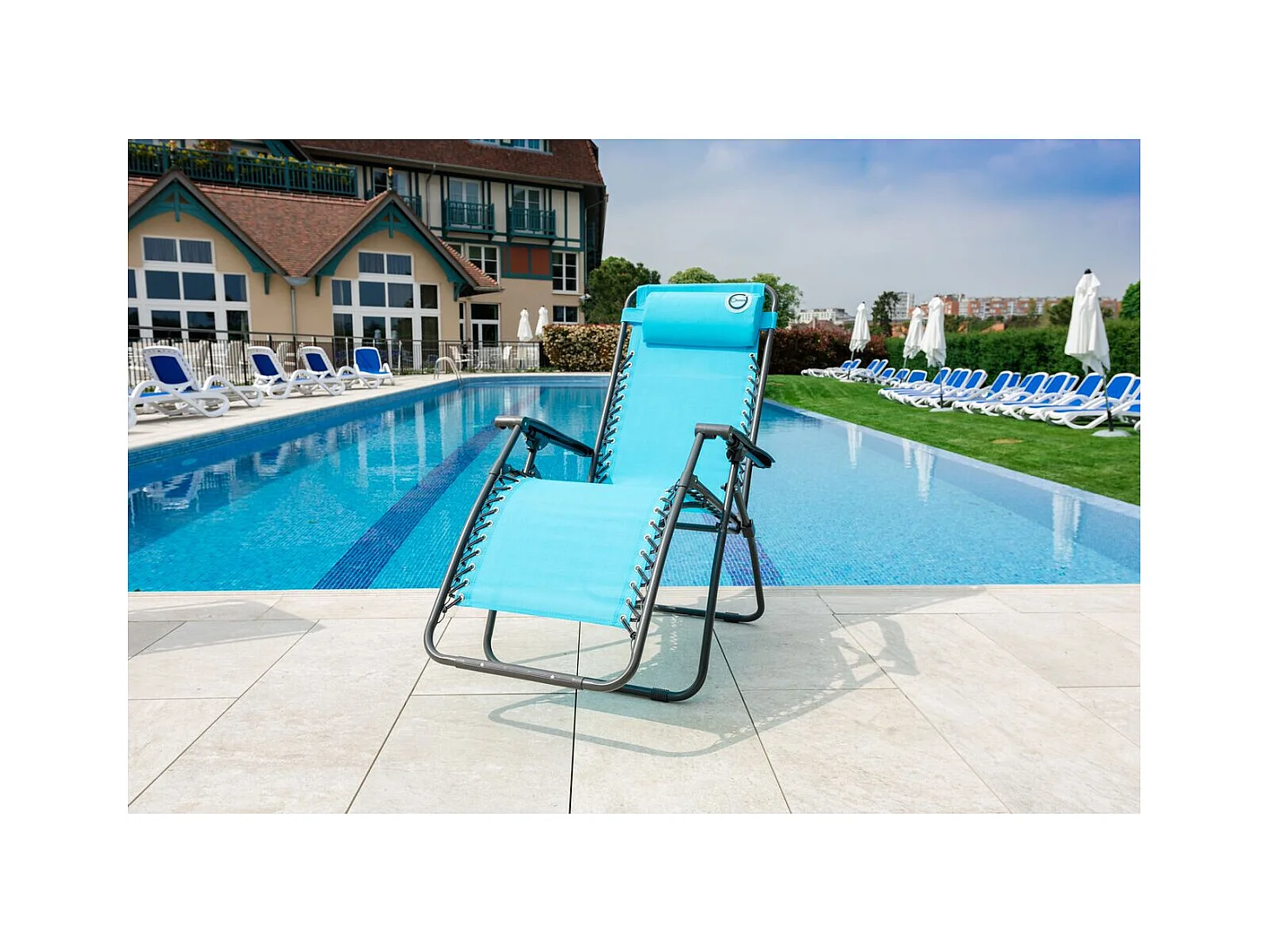 O'Colors Tuinfauteuil - - Multi-positie - Blauw