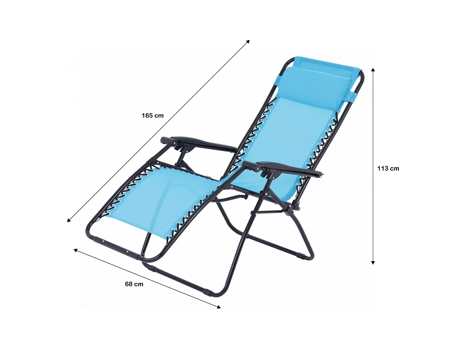 O'Colors Tuinfauteuil - - Multi-positie - Blauw