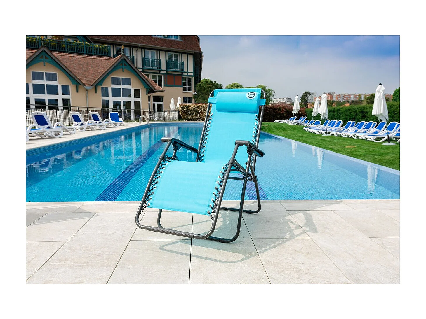 Fauteuil relax de jardin - O'Colors - Multi positions - Bleu