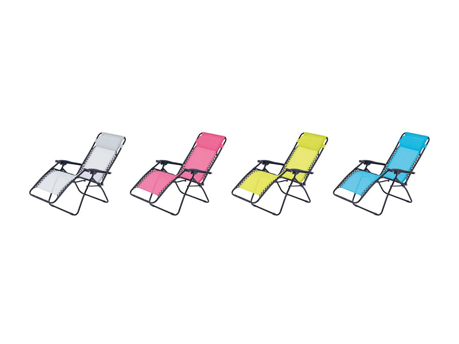 Fauteuil relax de jardin - O'Colors - Multi positions - Bleu