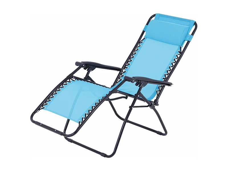 Fauteuil relax de jardin - O'Colors - Multi positions - Bleu