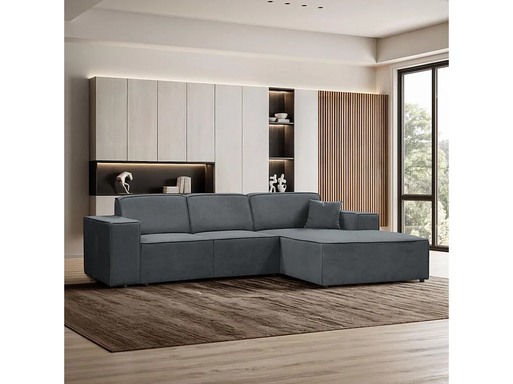 CANAPE sans fonction sommeil Pedro L gris droite