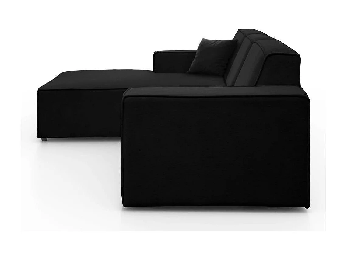 Hoekbank zonder slaapfunctie Pedro L zwart links