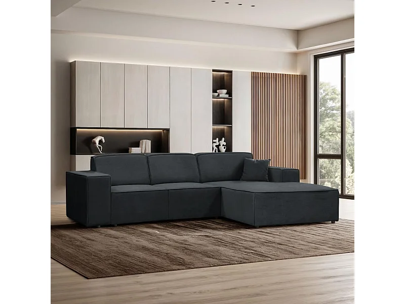 ECKSOFA ohne Schlaffunktion Pedro L dunkelgrau rechts