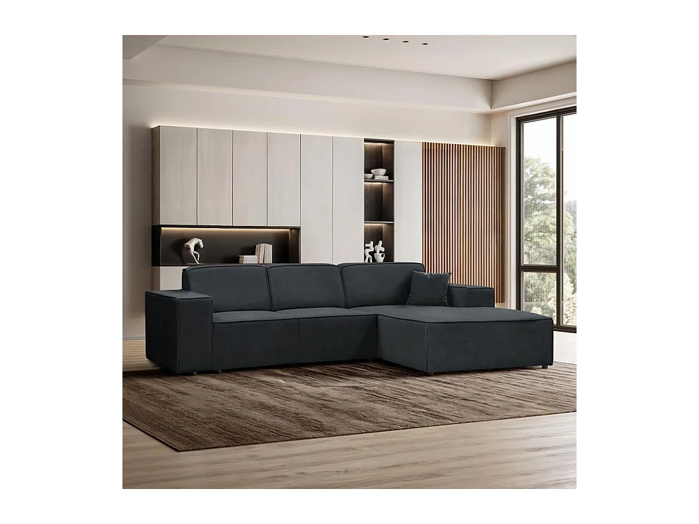 ECKSOFA ohne Schlaffunktion Pedro L dunkelgrau rechts