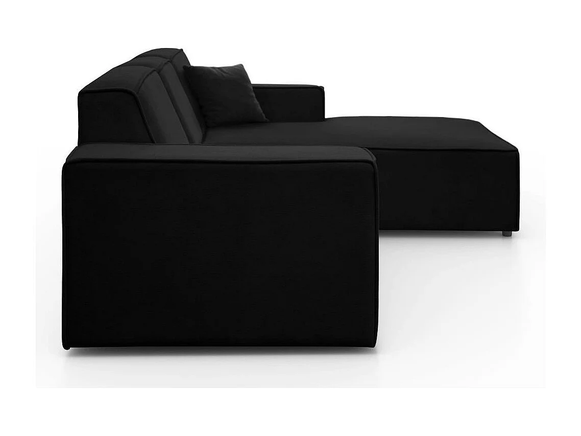 Hoekbank zonder slaapfunctie Pedro L zwart rechts